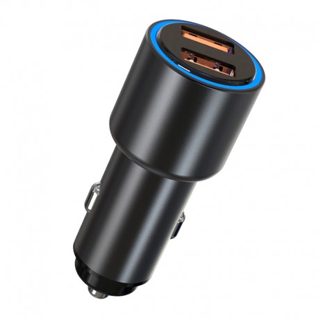 Incarcator Auto Cellara 36w Dual Usb A Qc 3a + Usb A Qc 3a - Negru