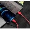 Cablu De Date Borofone Bx52 Usb A - Lightning Din Silicon 1m 2.4a - Negru