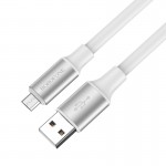 Cablu De Date Borofone Bx82 Usb A - Microusb 1m 2.4a - Alb