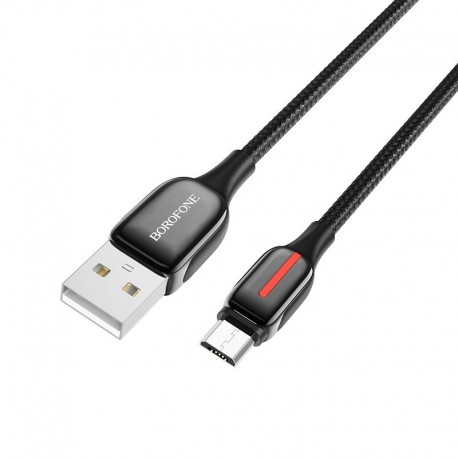 Cablu De Date Borofone Bu14 Usb A - Microusb 1.2m 2.4a - Negru