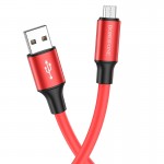 Cablu De Date Borofone Bx82 Usb A - Microusb 1m 2.4a - Rosu
