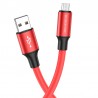Cablu De Date Borofone Bx82 Usb A - Microusb 1m 2.4a - Rosu