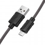 Cablu De Date Borofone Bx52 Usb A - Microusb Din Silicon 1m 2.4a - Negru