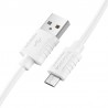 Cablu De Date Borofone Bx52 Usb A - Microusb Din Silicon 1m 2.4a - Alb