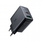 Incarcator Retea Acefast A5 Dual Usb C Pd 20w + Usb A Qc 12w Total 32w - Negru