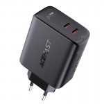 Incarcator Retea Acefast A9 Dual Usb C Pd 20w + Usb C Pd 20w Total 40w - Negru