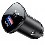 Incarcator Auto Acefast B1 Mini Dual Usb C Pd 20w + Usb A Qc 18w Total 38w - Negru
