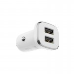 Incarcator Auto Borofone Bz12 Dual Usb A 2.4a +usb A 2.4a - Alb