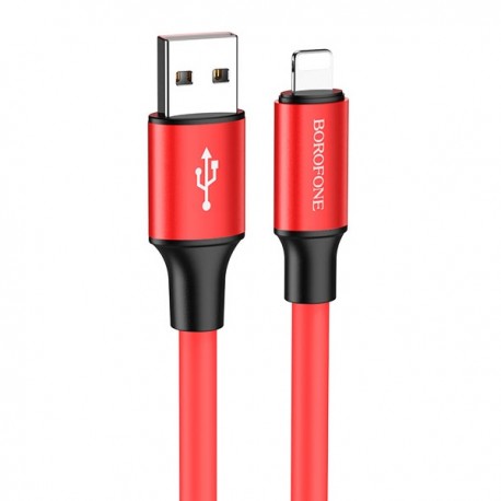 Cablu De Date Borofone Bx82 Usb A - Lightning 1m 2.4a - Rosu