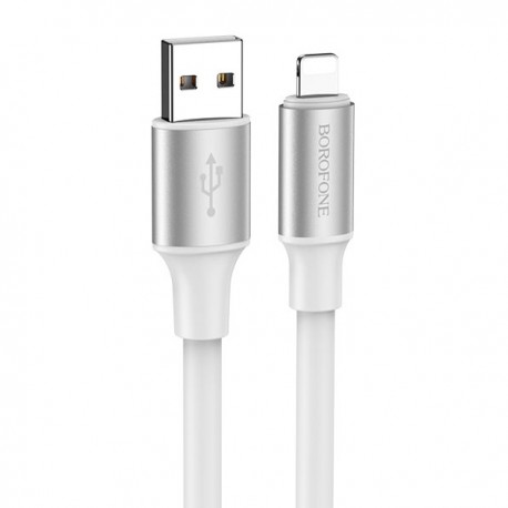Cablu De Date Borofone Bx82 Usb A - Lightning 1m 2.4a - Alb