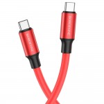 Cablu De Date Borofone Bx82 Type C - Type C 1m 60w - Rosu
