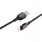 Cablu De Date Borofone Bu14 Usb A - Lightning 1.2m 2.4a - Negru