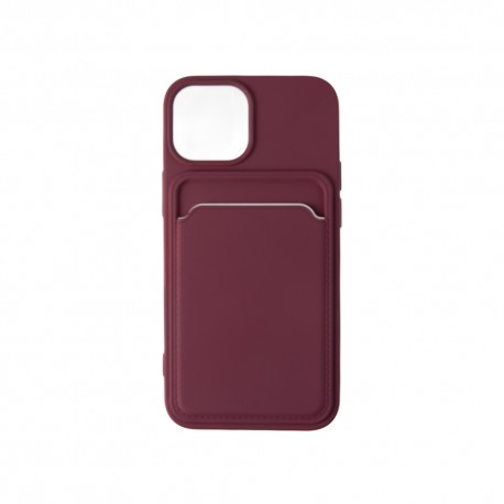 Capac Protectie Spate Colectia Soft Card Slot Pentru iPhone 14 Plus - Visiniu