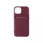 Capac Protectie Spate Colectia Soft Card Slot Pentru iPhone 14 - Visiniu