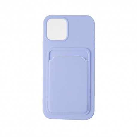 Capac Protectie Spate Colectia Soft Card Slot Pentru iPhone 13 Mini - Mov Deschis