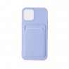 Capac Protectie Spate Colectia Soft Card Slot Pentru iPhone 13 Mini - Mov Deschis