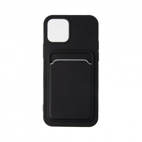 Capac Protectie Spate Colectia Soft Card Slot Pentru iPhone 13 Mini - Negru