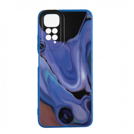 Capac Protectie Spate Colectia Soft Waves Pentru Xiaomi Redmi Note 11 - Albastru