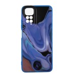 Capac Protectie Spate Colectia Soft Waves Pentru Xiaomi Redmi Note 11 - Albastru