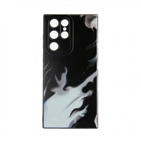 Capac Protectie Spate Colectia Soft Waves Pentru Samsung Galaxy S22 Ultra - Negru