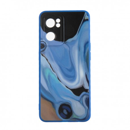 Capac Protectie Spate Colectia Soft Waves Pentru Oppo Reno 7 5G - Albastru