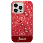 Capac Protectie Spate Guess Pentru iPhone 14 Pro Max Electro Paisley - Rosu
