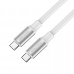Cablu De Date Borofone Bx82 Type C - Type C 1m 60w - Alb