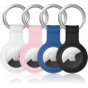 Husa De Protectie Din Silicon Cu Breloc Pentru Apple Airtag - Alb