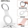 Husa De Protectie Din Silicon Cu Breloc Pentru Apple Airtag - Alb