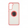 Capac Protectie Spate Colectia Soft Shape With Ring Pentru Samsung Galaxy S21 Plus - Rosu