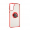 Capac Protectie Spate Colectia Soft Shape With Ring Pentru Samsung Galaxy S21 Plus - Rosu