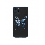 Capac Protectie Spate Kingxbar Cu Cristale Swarovski Colectia Butterfly Pentru iPhone 12 Pro Max - Albastru