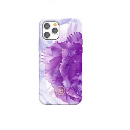 Capac Protectie Spate Kingxbar Cu Cristale Swarovski Colectia Peony Pentru iPhone 12 Pro Max - Violet