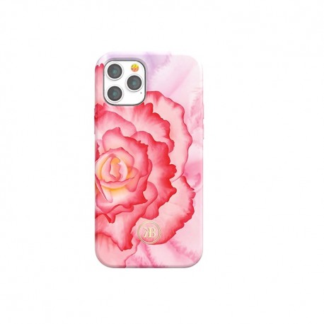 Capac Protectie Spate Kingxbar Cu Cristale Swarovski Colectia Peony Pentru iPhone 12 Pro Max - Rosu