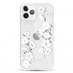 Capac Protectie Spate Kingxbar Cu Cristale Swarovski Colectia Apricot Pentru iPhone 12 Pro Max - Alb