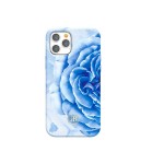 Capac Protectie Spate Kingxbar Cu Cristale Swarovski Colectia Peony Pentru iPhone 12/12 Pro - Albastru