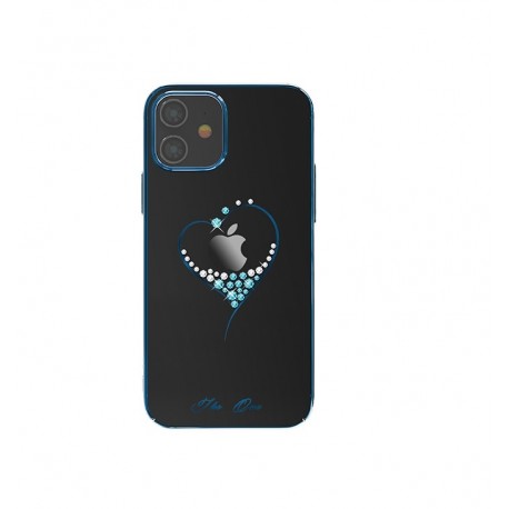 Capac Protectie Spate Kingxbar Cu Cristale Swarovski Colectia Wish Pentru iPhone 12 Mini - Albastru