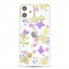 Capac Protectie Spate Kingxbar Cu Cristale Swarovski Colectia Rose Pentru iPhone 12 Mini - Alb