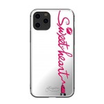Capac Protectie Spate Kingxbar Tip Oglinda Cu Cristale Swarovski Colectia Angel Pentru iPhone 11 Pro Max - Lipstick
