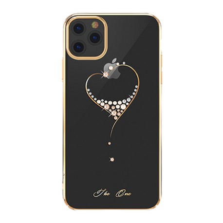 Capac Protectie Spate Kingxbar Cu Cristale Swarovski Colectia Wish Pentru iPhone 11 - Auriu
