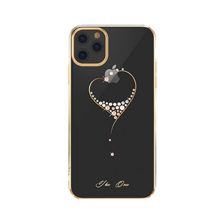 Capac Protectie Spate Kingxbar Cu Cristale Swarovski Colectia Wish Pentru iPhone 11 Pro - Auriu