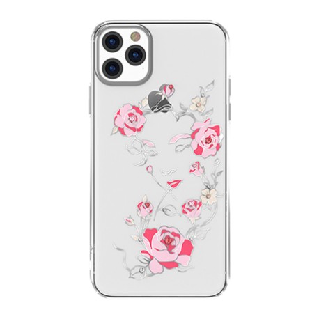 Capac Protectie Spate Kingxbar Cu Cristale Swarovski Colectia Fairy Pentru iPhone 11 Pro - Argintiu