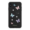 Capac Protectie Spate Kingxbar Cu Cristale Swarovski Colectia Butterfly Pentru iPhone Xs Max - Negru