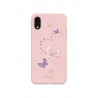 Capac Protectie Spate Kingxbar Cu Cristale Swarovski Colectia Butterfly Pentru iPhone Xr - Roz