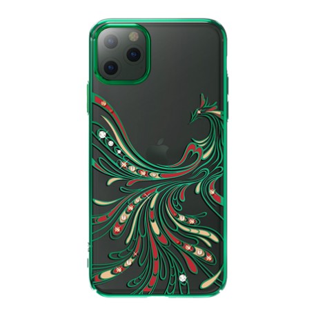 Capac Protectie Spate Kingxbar Cu Cristale Swarovski Colectia Flying Pentru iPhone 11 Pro Max - Verde