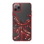 Capac Protectie Spate Kingxbar Cu Cristale Swarovski Colectia Flying Pentru iPhone 11 Pro Max - Rosu
