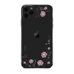 Capac Protectie Spate Kingxbar Cu Cristale Swarovski Colectia Flora Pentru iPhone 11 Pro - Negru