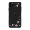 Capac Protectie Spate Kingxbar Cu Cristale Swarovski Colectia Flora Pentru iPhone 11 Pro - Negru