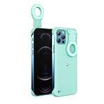 Capac Protectie Spate Pc+tpu Selfie Ring Light Pentru iPhone 12/12 Pro - Albastru