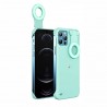 Capac Protectie Spate Pc+tpu Selfie Ring Light Pentru iPhone 12/12 Pro - Albastru